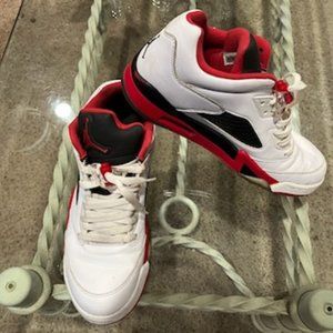 Air Jordan 5 retro white / red / black